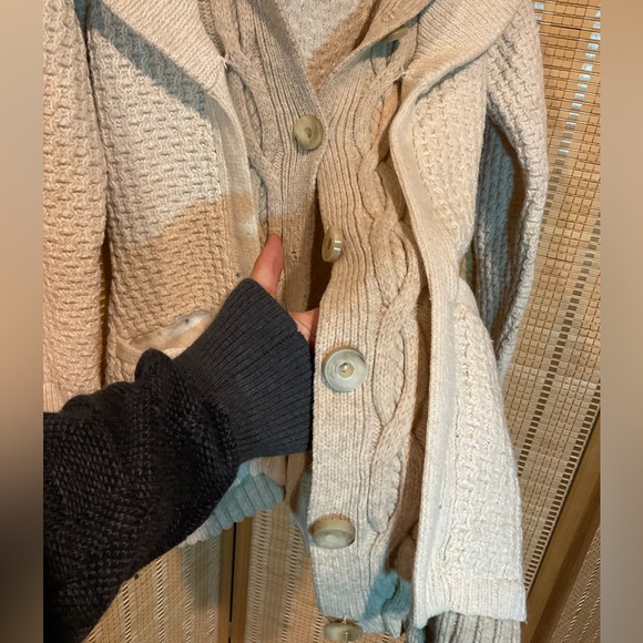 Anthropologie Sleeping On Snow Knit Sweatercoat - Picture 5 of 7